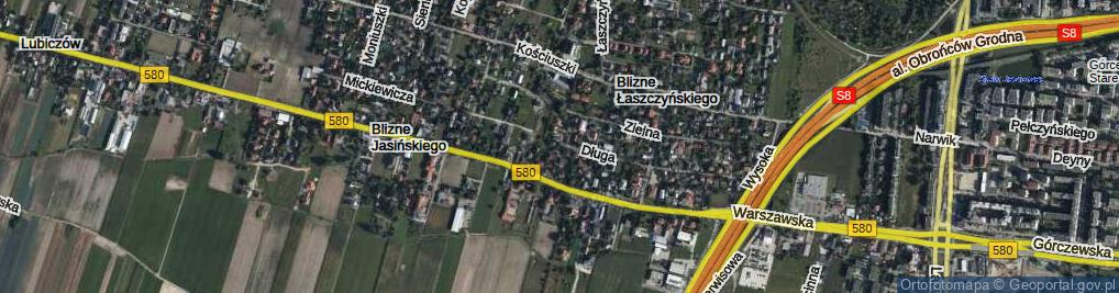 Zdjęcie satelitarne Topolowa ul.